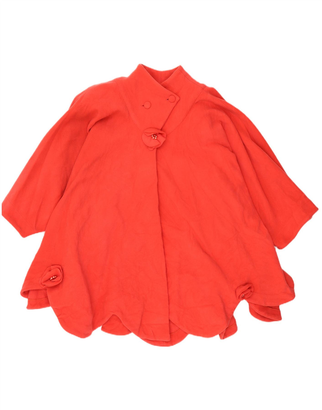 Casaco Poncho Vintage Feminino UK 20 2XL Vermelho