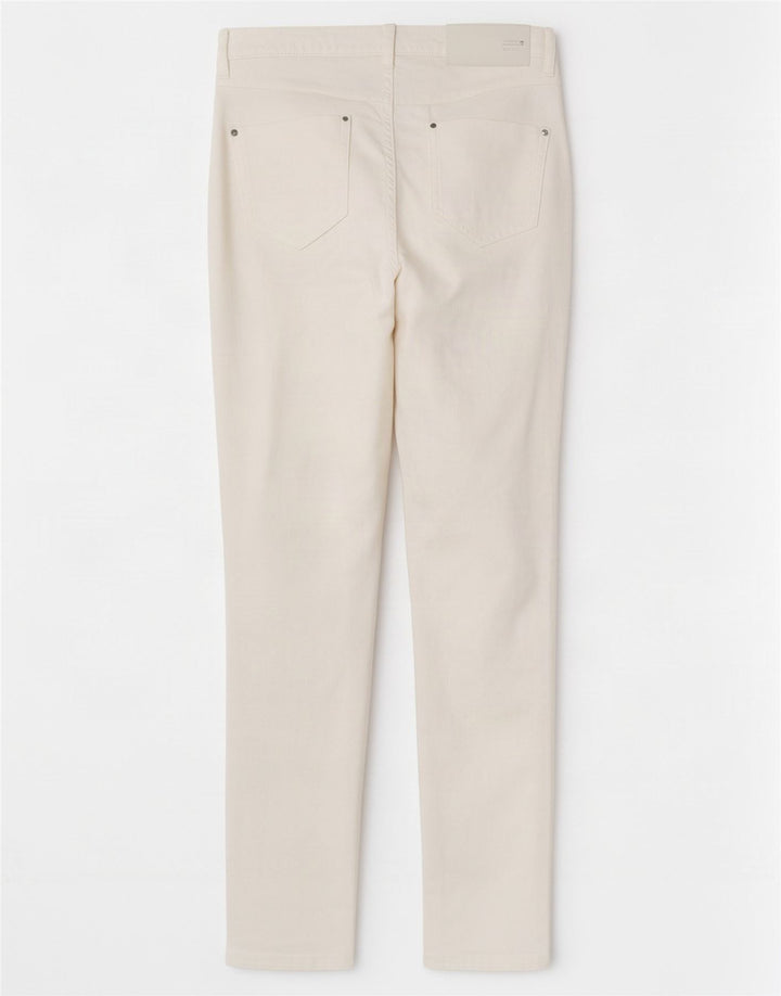 Calça casual justa feminina Marks & Spencer Reino Unido 12 médio W30 L28 branca