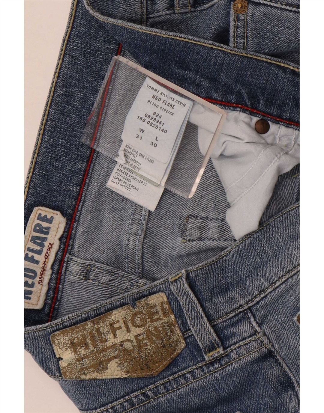 Jeans feminino Tommy Hilfiger queimado W31 L30 azul algodão