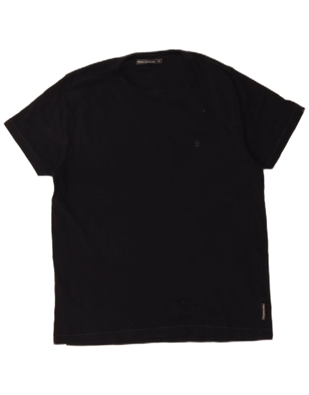 Camiseta masculina French Connection Top XL algodão azul marinho