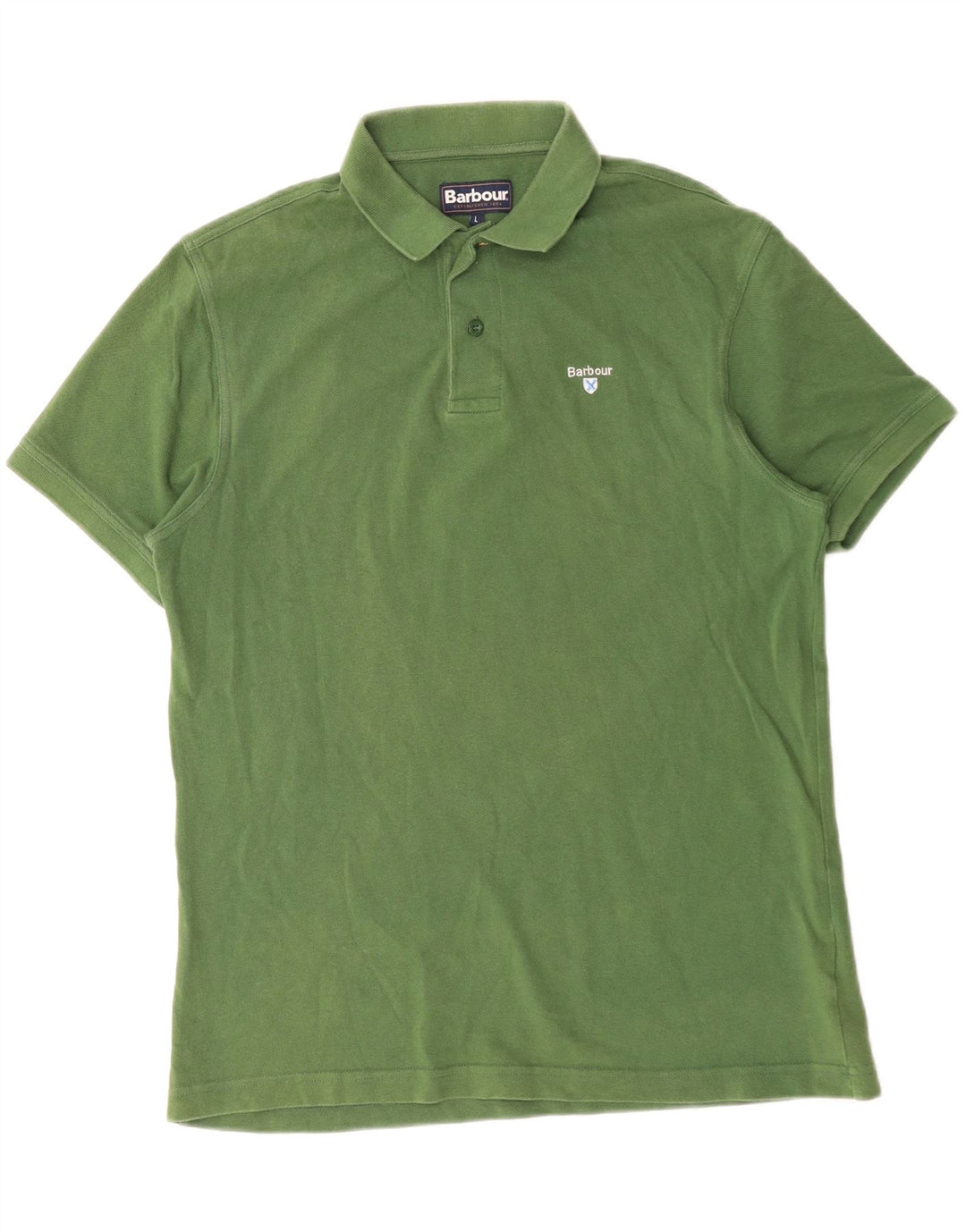 Camisa polo masculina Barbour grande algodão verde