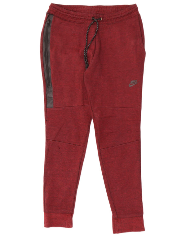 Nike Mens Calças de treino Joggers Médio Borgonha Colourblock Algodão
