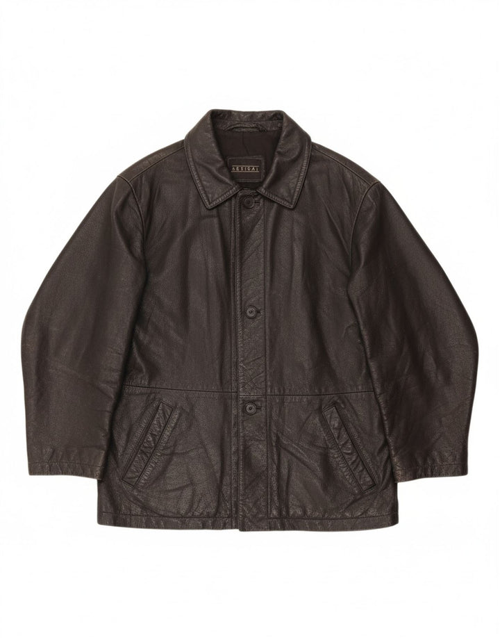 Jaqueta masculina de couro BARISAL IT 52 XL couro preto