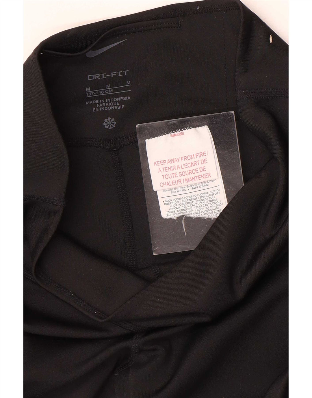 Leggings Nike Dri Fit para meninas 10-11 anos médio preto poliéster
