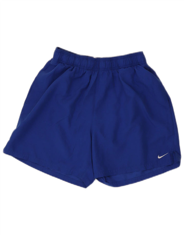 Shorts esportivos masculinos Nike médio azul poliéster