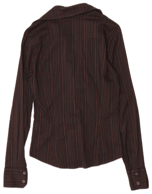Camisa feminina Guess By Marciano IT 42 listrada marrom médio