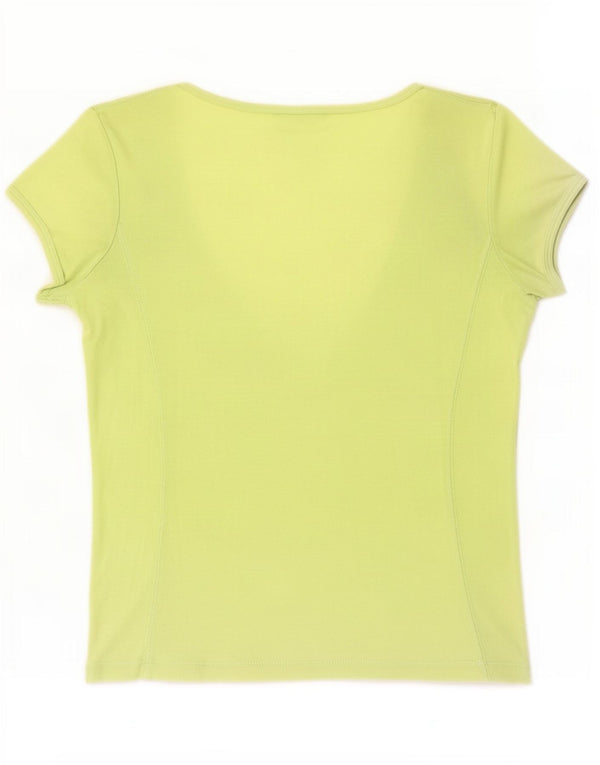 Camiseta feminina Champion Herritage Fit Top UK 10 pequena verde