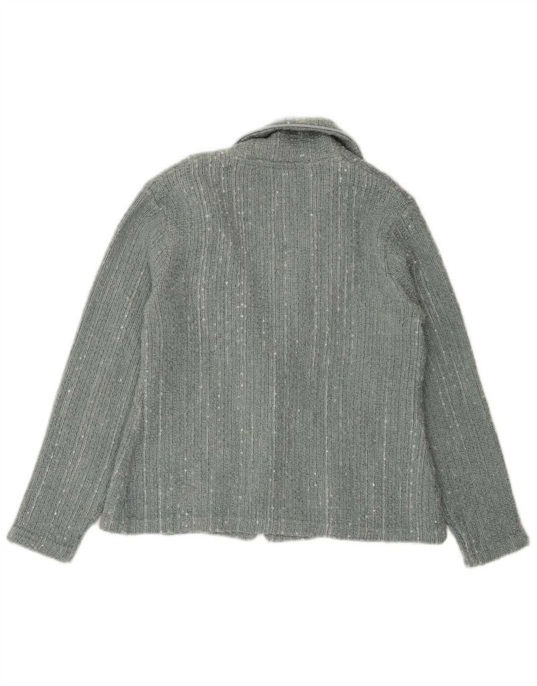 Jaqueta blazer feminina MONSOON com 2 botões Reino Unido 16 grande listra azul acrílica