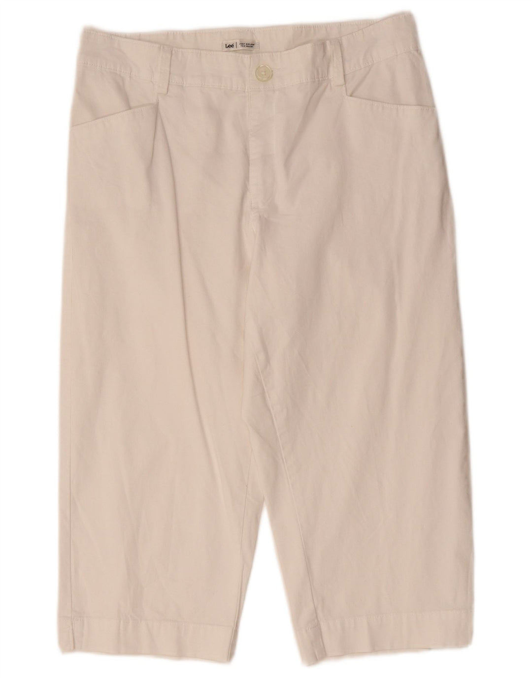 Calça Capri Feminina Lee Cônica US 12 Grande W34 L19 Algodão Branco