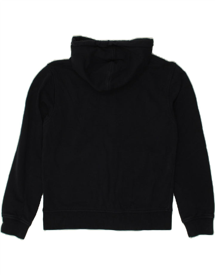 K-WAY Girls Zip Hoodie Sweater 7-8 Years Navy Blue Cotton Vintage K-Way and Second-Hand K-Way from Messina Hembry 