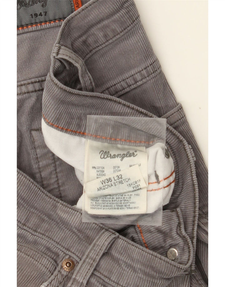Calça masculina WRANGLER Arizona Stretch Straight Corduroy W36 L32 cinza