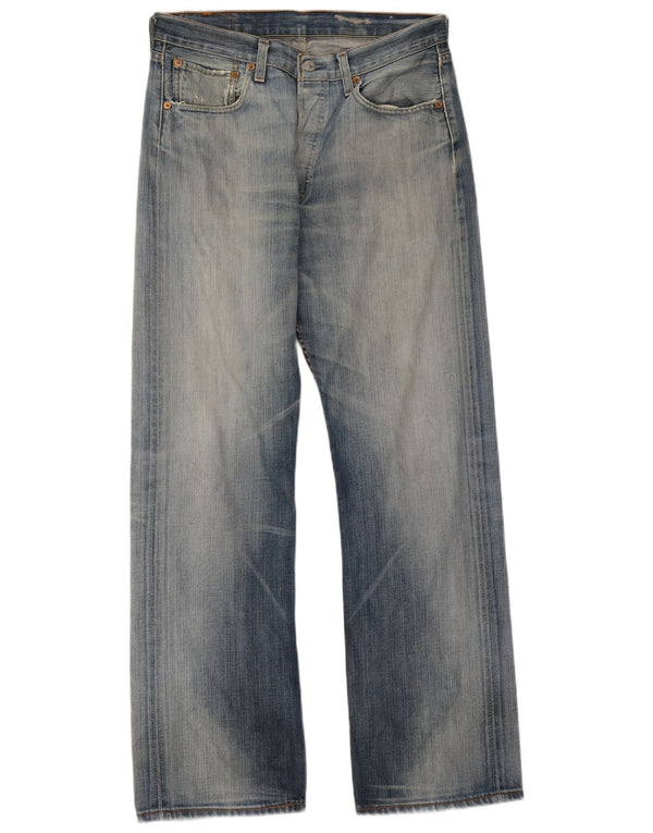 Levi's Masculino 501 Straight Jeans W32 L31 Azul Algodão