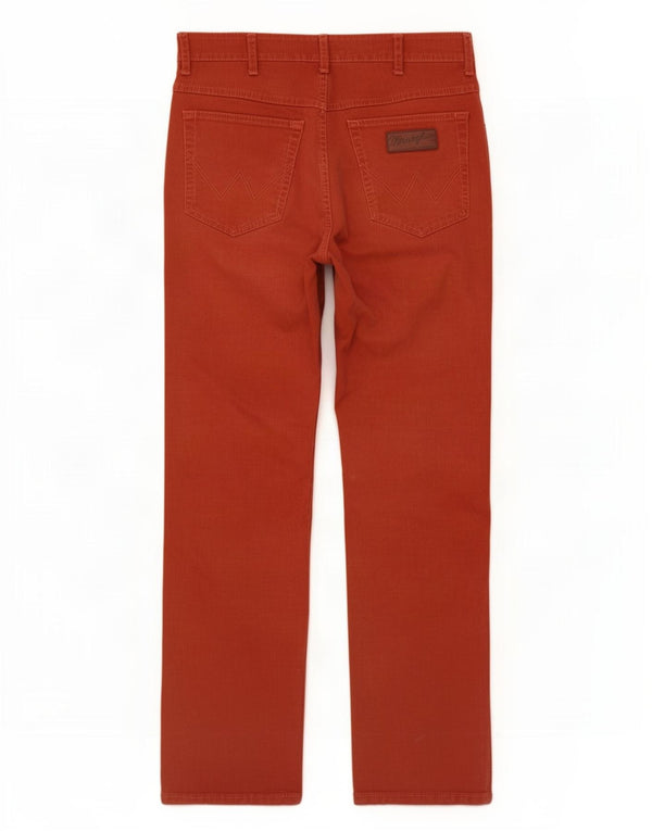 Calça Wrangler masculina Texas Straight Casual W32 L31 vermelha