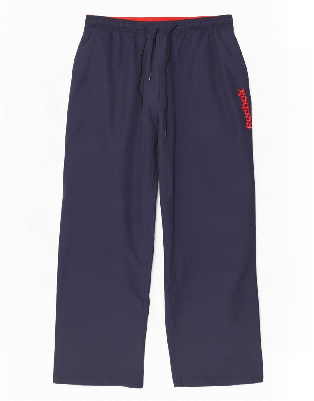 Calça de treino masculina Reebok Graphic grande bloco colorido azul marinho