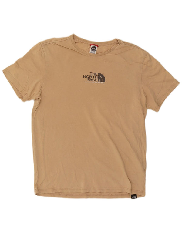 Camiseta gráfica masculina The North Face algodão bege médio