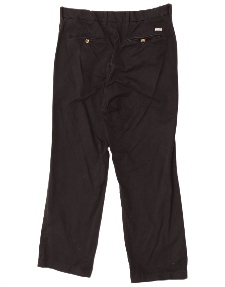 Calça chino reta masculina Marks & Spencer Blue Harbor W32 L29 preta