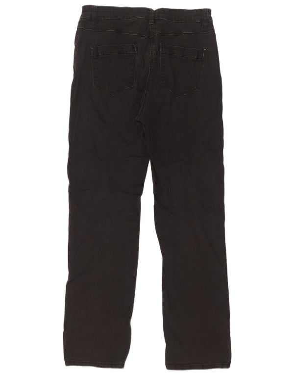 Jeans retos femininos de cintura alta M&Co UK 12 médio W30 L30 preto
