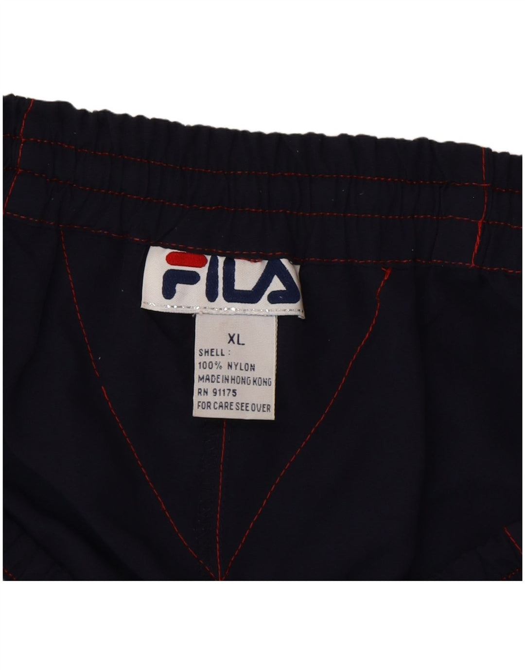 Shorts esportivos masculinos Fila XL azul marinho nylon