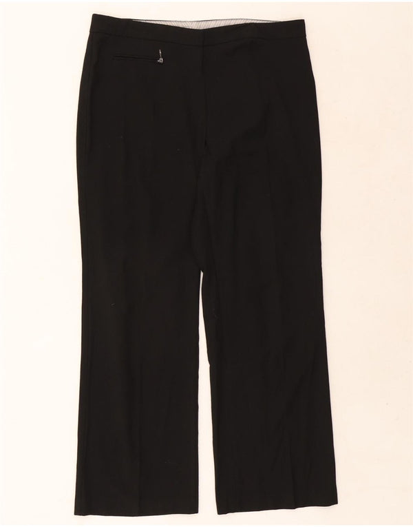 Calça feminina reta casual Marks & Spencer W34 L28 preta