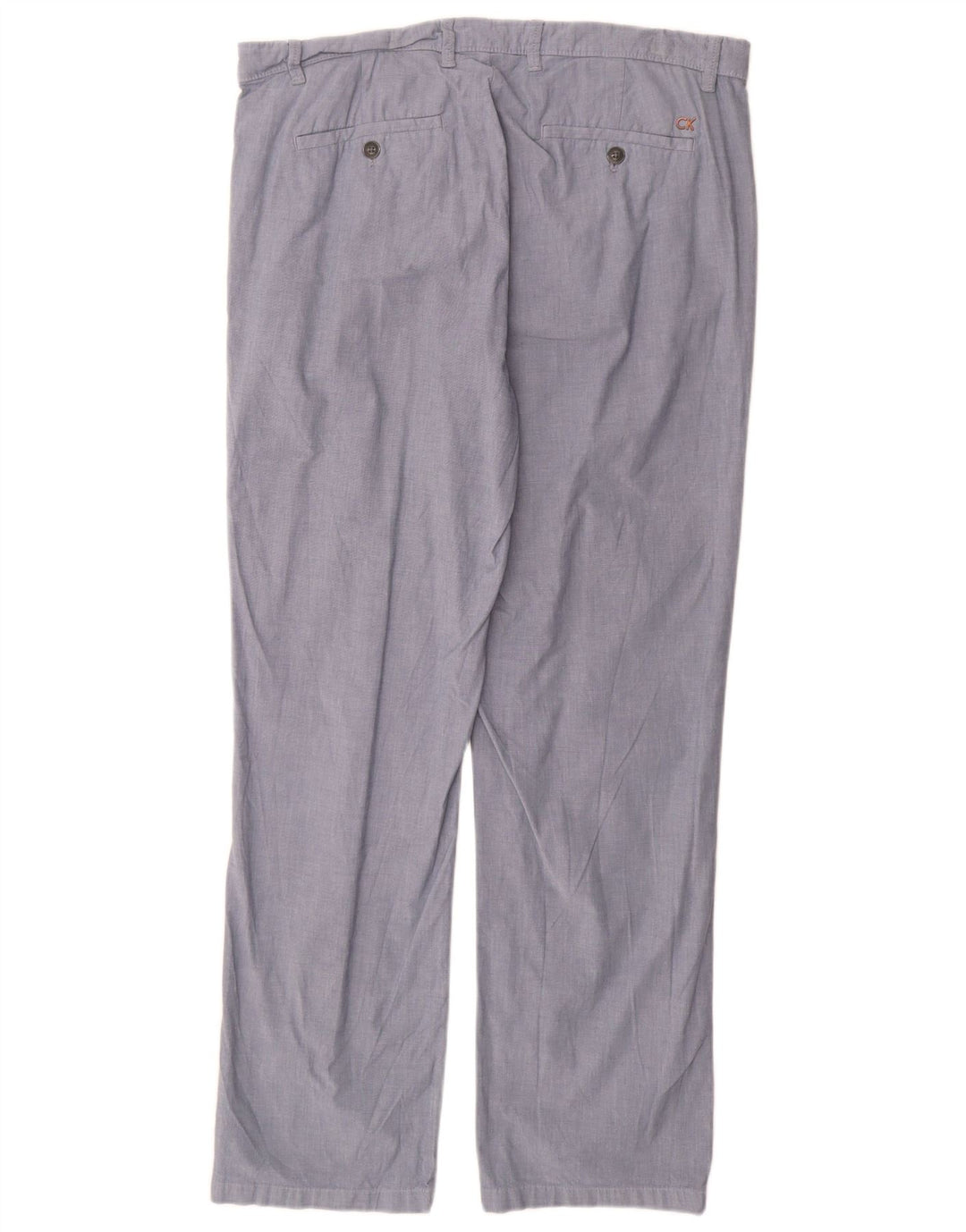 CALVIN KLEIN Calça Chino Masculina Reta W34 L32 Azul