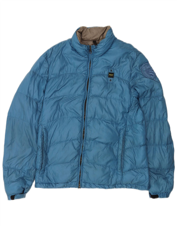 Jaqueta acolchoada masculina Blauer UK 40 grande poliamida azul