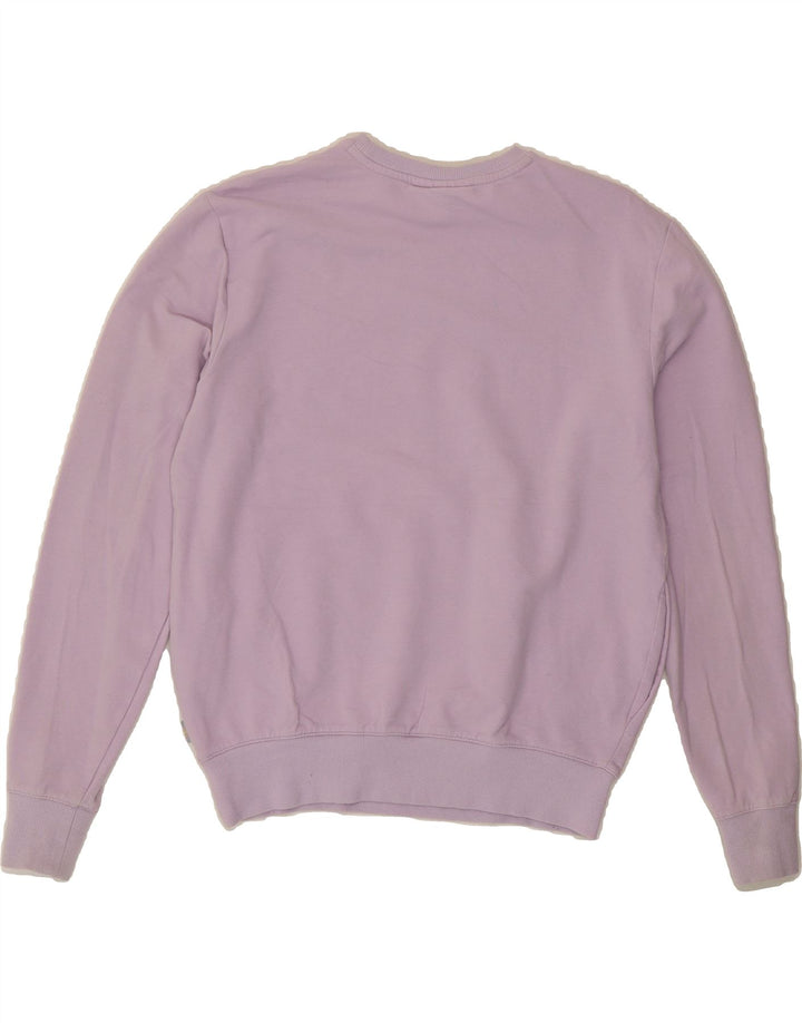 FILA Womens Oversized Sweatshirt Jumper UK 6 XS Purple Cotton Vintage Fila and Second-Hand Fila from Messina Hembry 