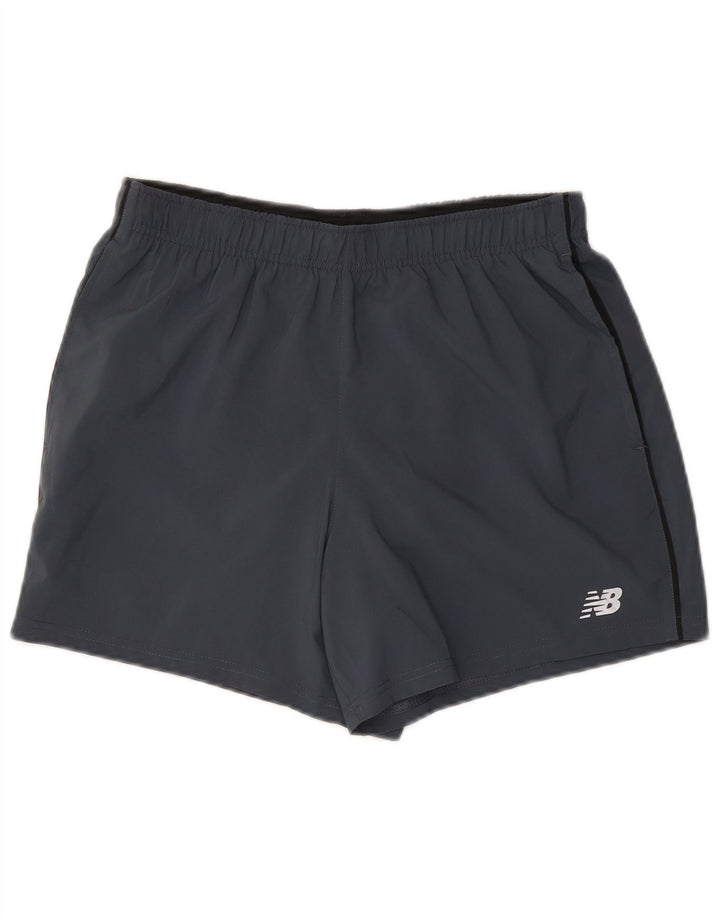 Shorts esportivos masculinos New Balance cinza médio