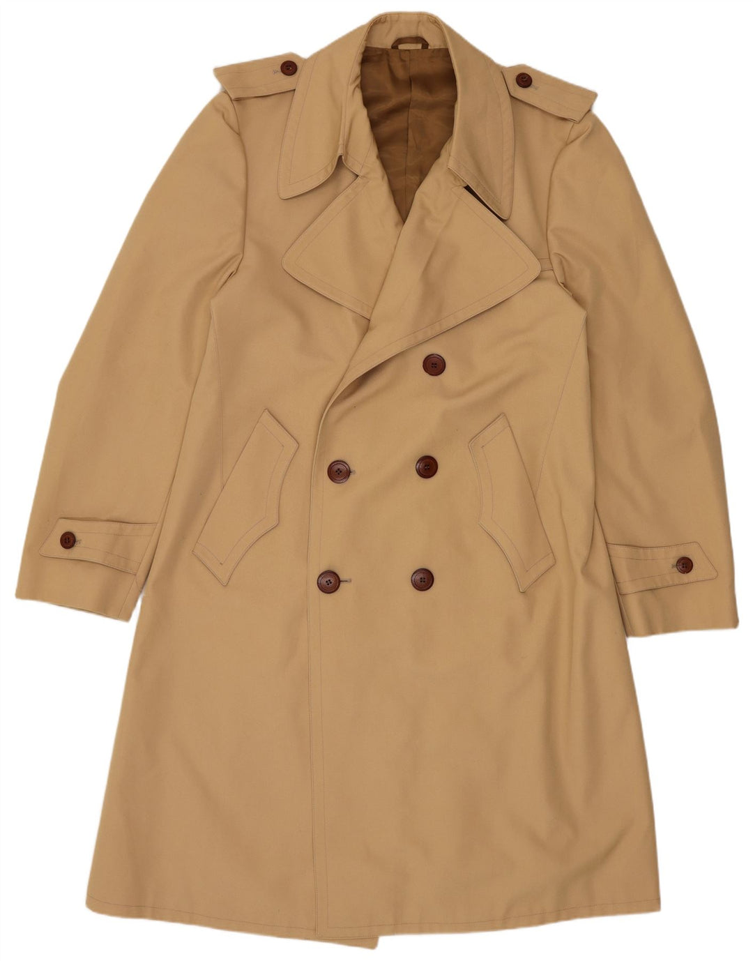Trench Coat Vintage Masculino UK 38 Médio Bege