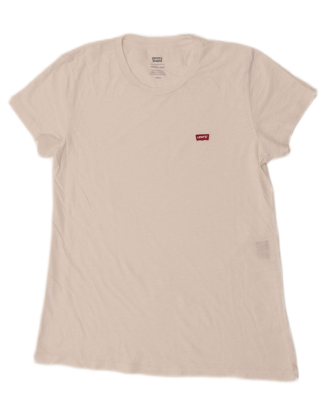 Camiseta Levi's Feminina Perfect Crew Top UK 10 Pequena Branca