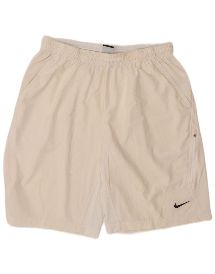 Nike Mens Dri Fit Sport Shorts Grande Off White Poliéster
