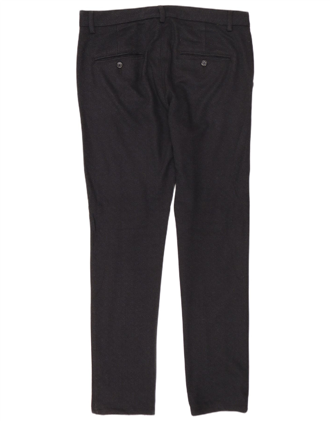 ZARA Mens Slim Chino Calças EU 42 Grande W32 L32 Azul Marinho Poliéster