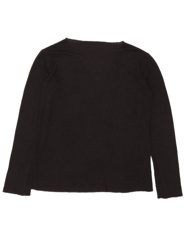 Top feminino Zara manga comprida UK 18 XL preto