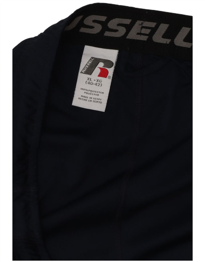 Shorts esportivos masculinos RUSSELL ATLÉTICO XL azul marinho poliéster