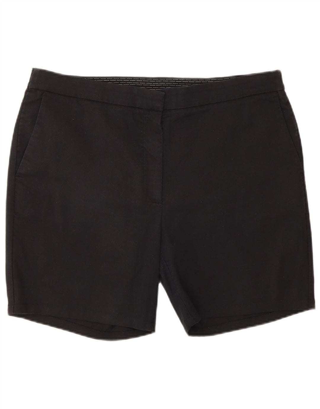Zara Shorts Chino Feminino XL W32 Preto