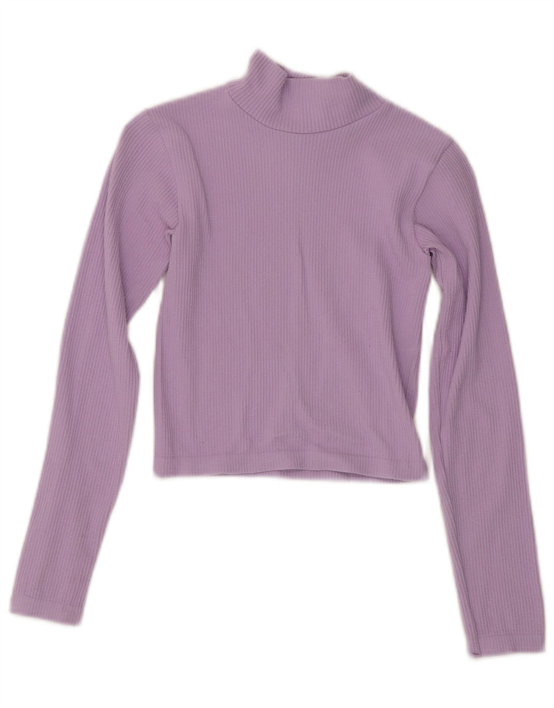 Zara Womens Crop Top Manga Longa Reino Unido 10 Pequeno Roxo