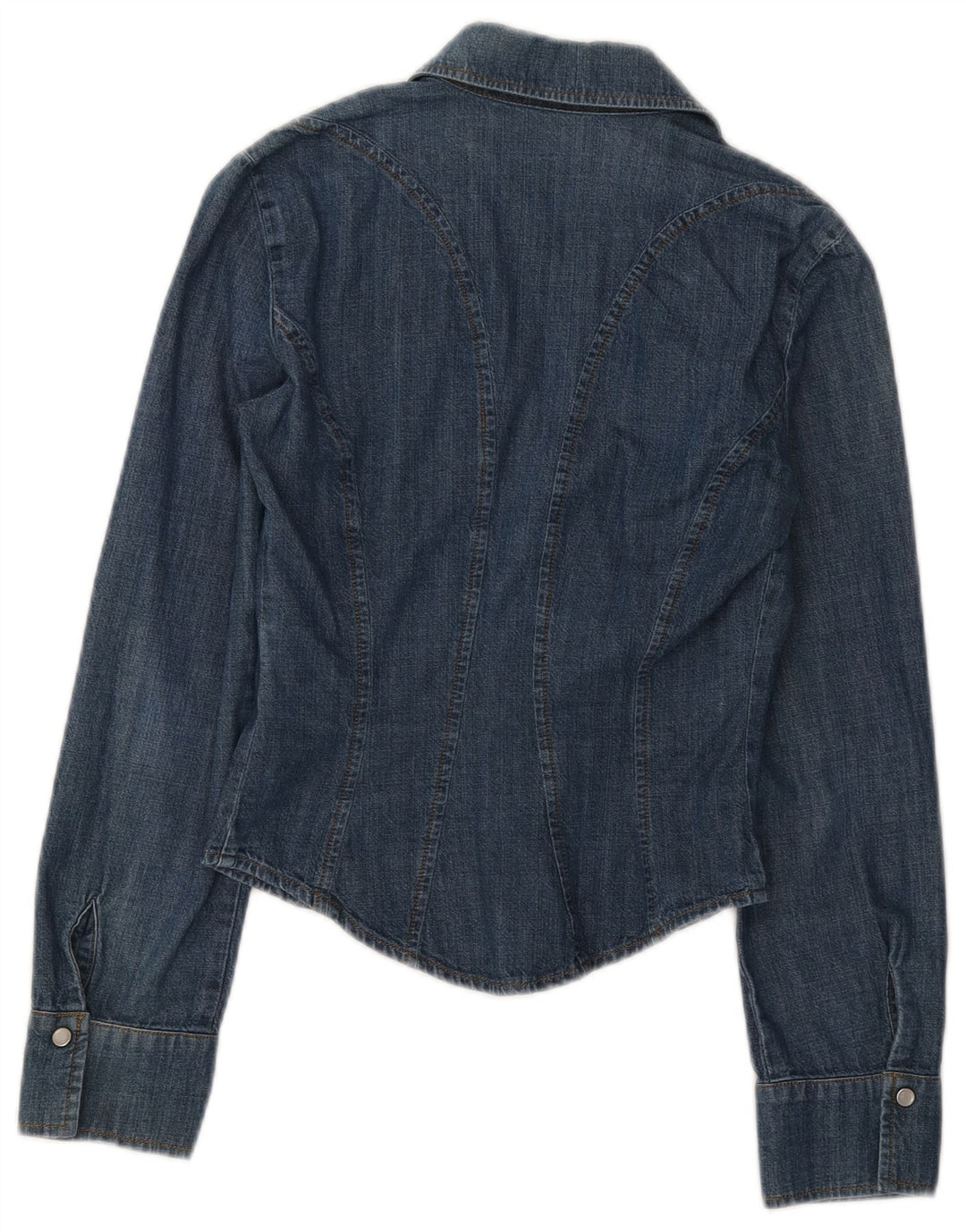 Camisa jeans feminina Max & Co. Reino Unido 8 algodão azul pequeno