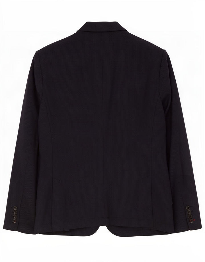 Jaqueta blazer masculina Zara com 2 botões EU 56 XL azul marinho poliéster