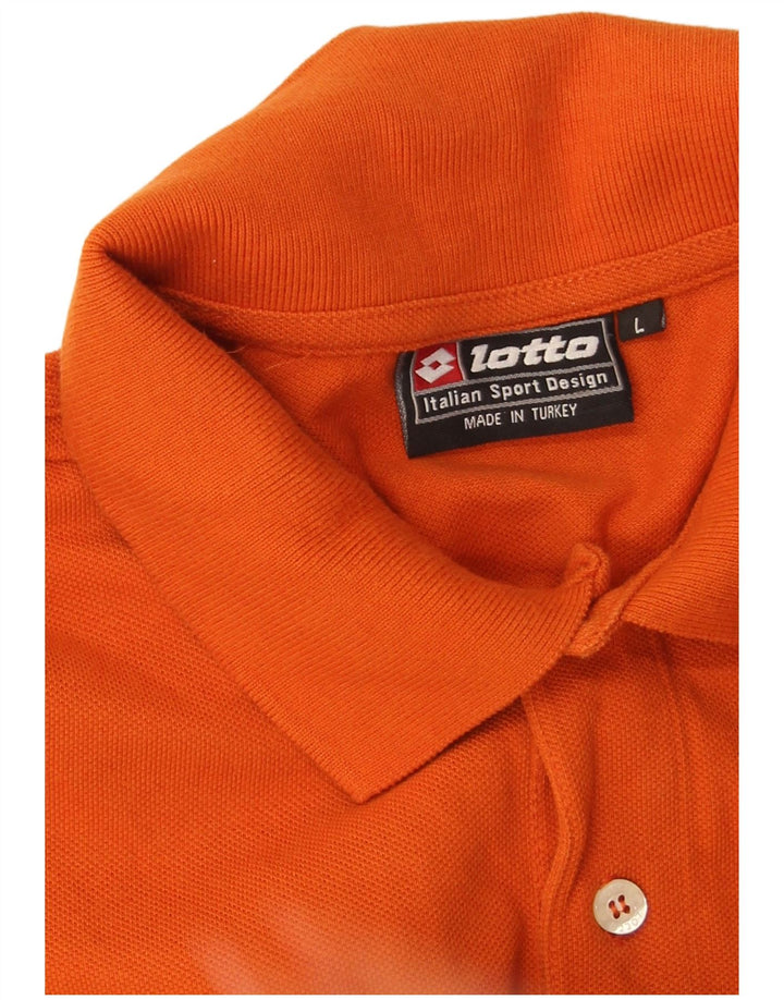 Camisa polo masculina Lotto grande algodão laranja