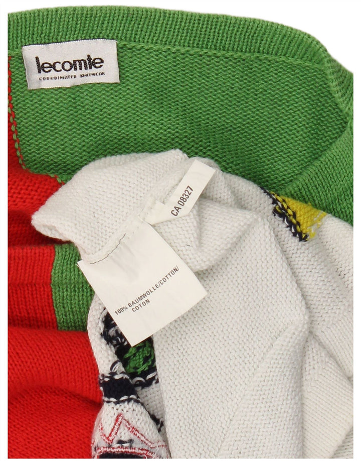 Vestido jumper feminino Lecomte de manga comprida Reino Unido 14 grande multicolorido