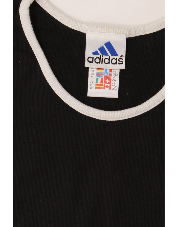 ADIDAS Camiseta Feminina Top UK 14 Médio Algodão Preto