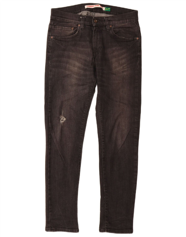 Carrera Jeans masculino desgastado slim W31 L32 algodão cinza