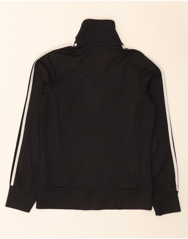 Adidas Womens Tracksuit Top Jacket IT 42 Médio Algodão Preto