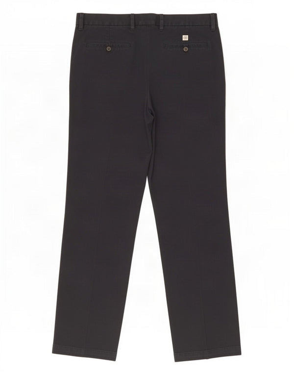 Calça chino reta masculina Marks & Spencer Blue Harbor W38 L33 preta