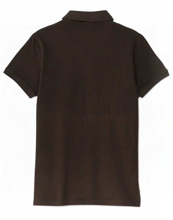 Camisa polo masculina Polo Ralph Lauren Slim Fit pequena de algodão cinza