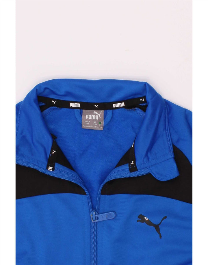 Jaqueta Puma Meninos Treino Top 9-10 Anos Azul Colorblock Poliéster