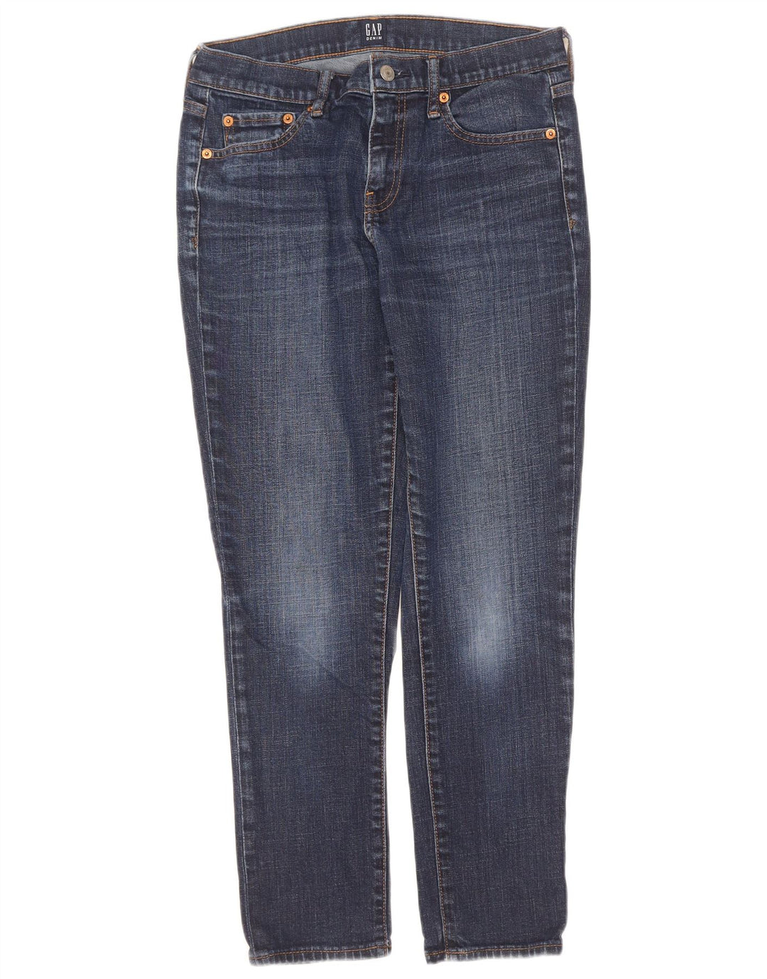 Jeans feminino Gap Girlfriend Slim W26 L27 algodão azul