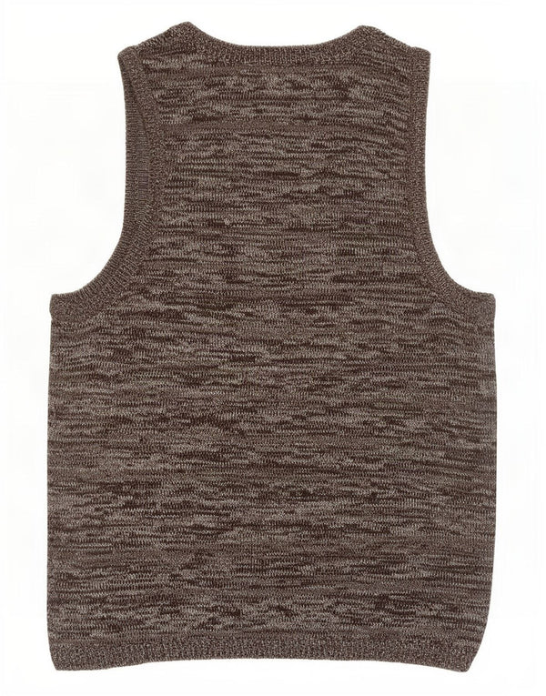 Regata masculina Zara com colete grande acrílico manchado cinza