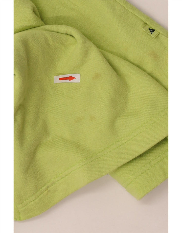 Adidas Womens Sweatshirt Jumper UK 12 Médio Algodão Verde