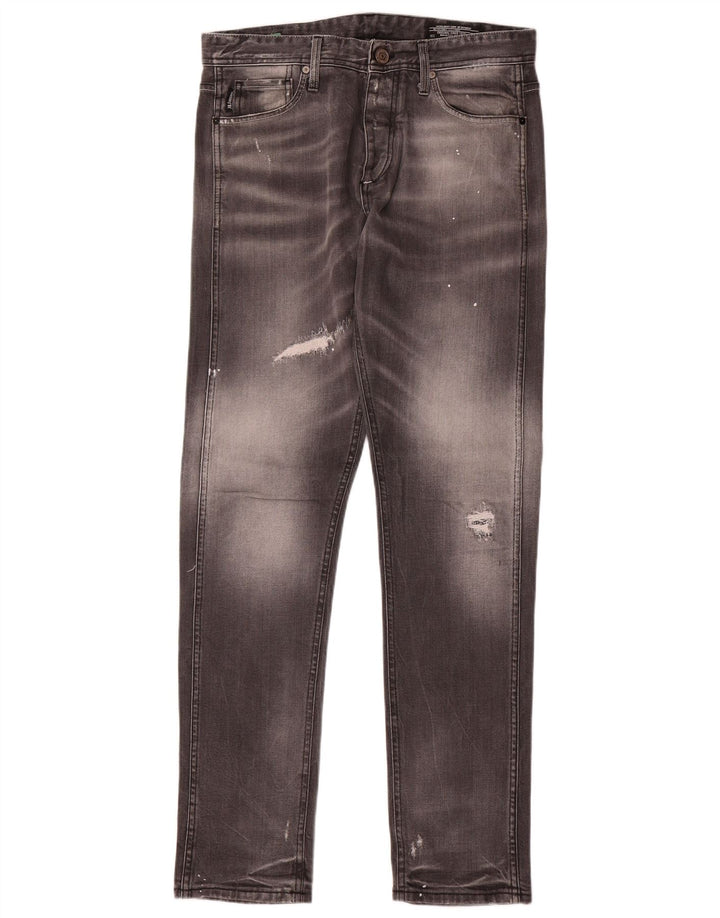 Jeans masculinos Jack & Jones desgastados slim W32 L33 cinza