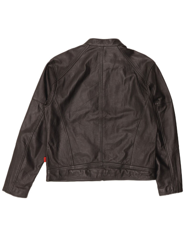 Jaqueta masculina de couro Racer Camokazi Reino Unido 44 2XL preta